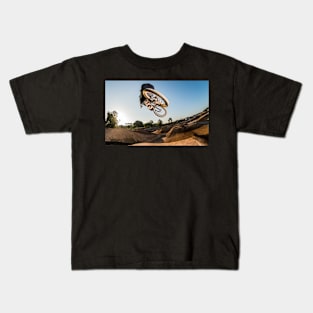 BMX Bike Stunt Table Top Kids T-Shirt